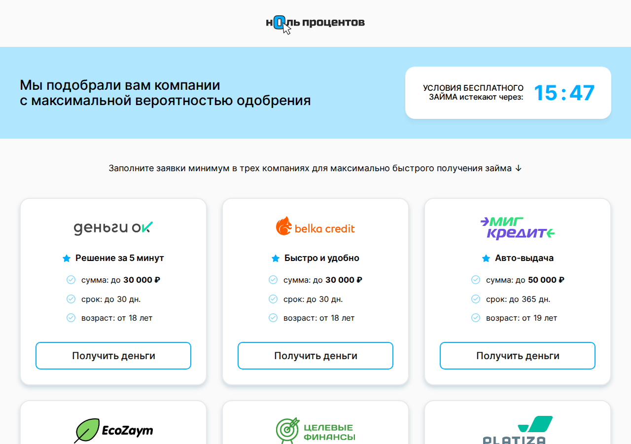 Контакты и поддержка на сайте сервиса 3xzaim